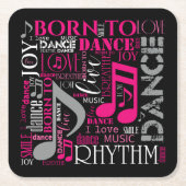Geboren in Dance Pink ID277 Kartonnen Onderzetters (Voorkant)