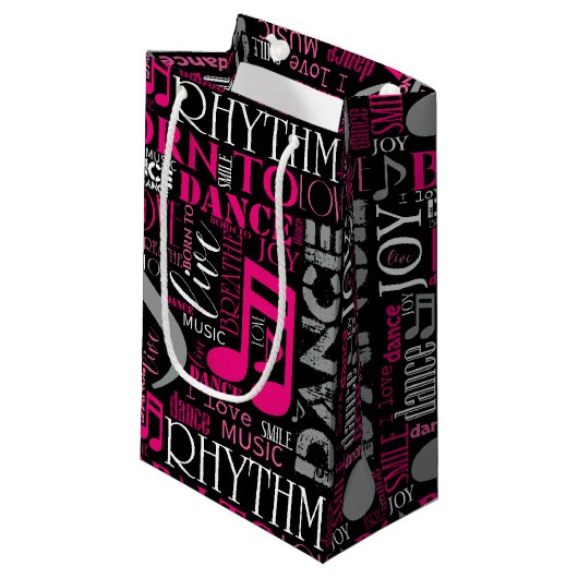 Geboren in Dance Pink ID277 Klein Cadeauzakje (Voorkant Gekanteld)