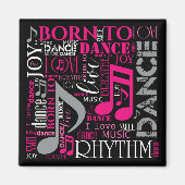 Geboren in Dance Pink ID277 Magneet (Voorkant)