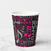 Geboren in Dance Pink ID277 Papieren Bekers (Voorkant)
