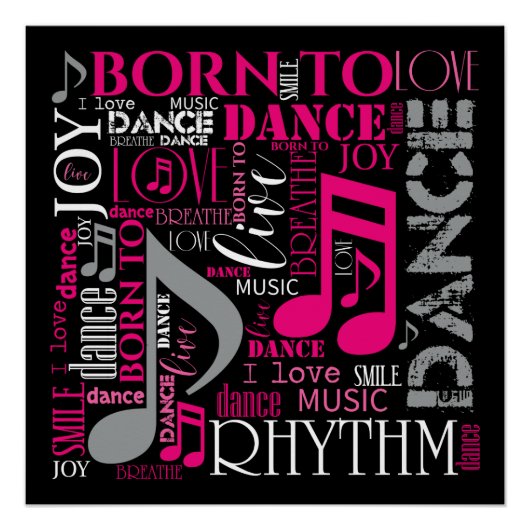 Geboren in Dance Pink ID277 Perfect Poster (Voorkant)