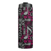 Geboren in Dance Pink ID277 Thermosbeker (Voorkant)