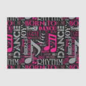 Geboren in Dance Pink ID277 Tissuepapier (Voorkant)