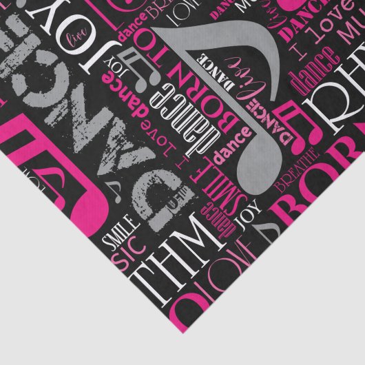 Geboren in Dance Pink ID277 Tissuepapier (Detail)