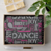 Geboren in Dance Pink ID277 Tissuepapier (Geschenk)