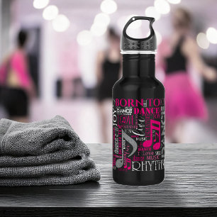 Geboren in Dance Pink ID277 Waterfles