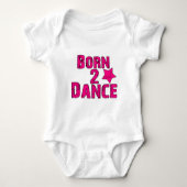 Geboren in Dance Pink Romper (Voorkant)