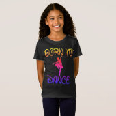 Geboren in Dance Rainbow Ballerina T-Shirt (Voorkant volledig)
