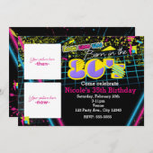 Geboren in de 2 Foto's van de 80. Kaart (Voorkant / Achterkant)