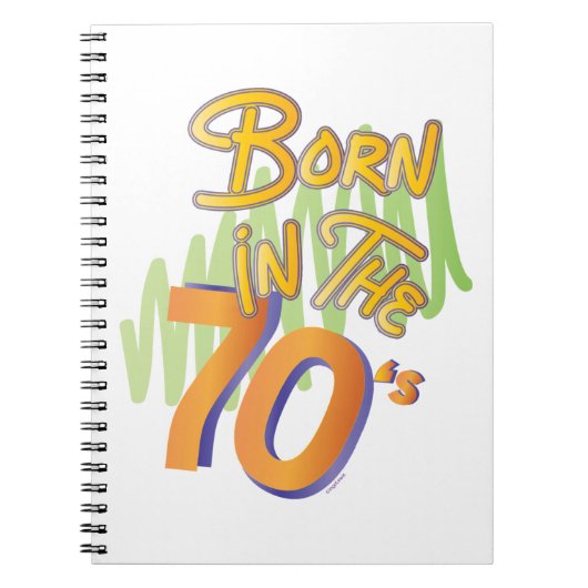 Geboren in de 70s Cool Old AgeFun Notitieboek (Voorkant)