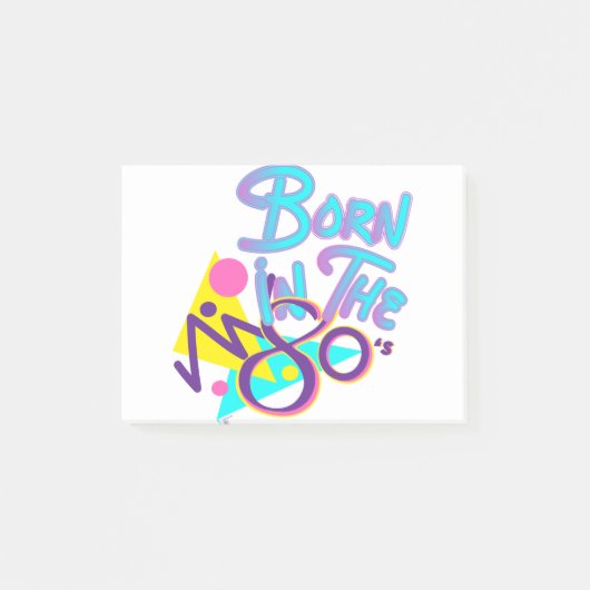 Geboren in de 80s Cool Age Art Post-it® Notes (Voorkant)