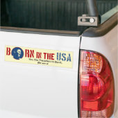 Geboren in de Amerikaanse Bumpersticker (Op Truck)