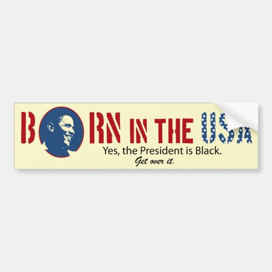Geboren in de Amerikaanse Bumpersticker (Voorkant)