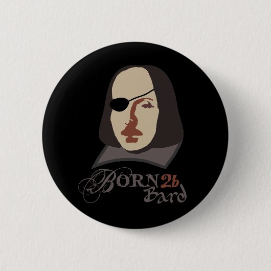 Geboren in de bard ronde button 5,7 cm (Voorkant)