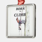 Geboren in de boomchirurg metalen ornament (Links)