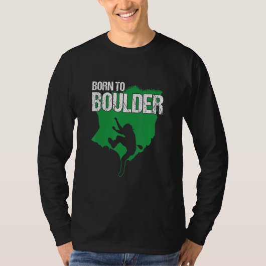 Geboren in de Boulder climate ber Mountainer Carab T-shirt (Voorkant)