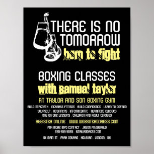 Geboren in de gevechten, boxing Club, boxing Train Poster