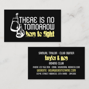 Geboren in de gevechten, Boxing Club, boxing Train Visitekaartje