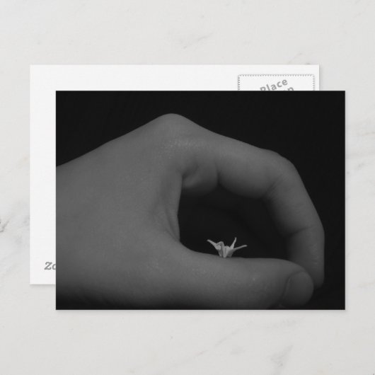 Geboren in de hand briefkaart (Voorkant / Achterkant)