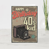 Geboren in de jaren '40  Decennia Verjaardag Kaart (Voorkant)