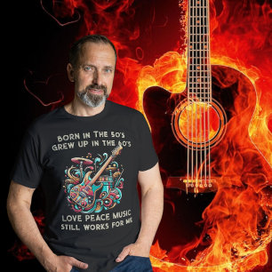 Geboren in de jaren '50 Gepensioneerd Muziekleraar T-shirt