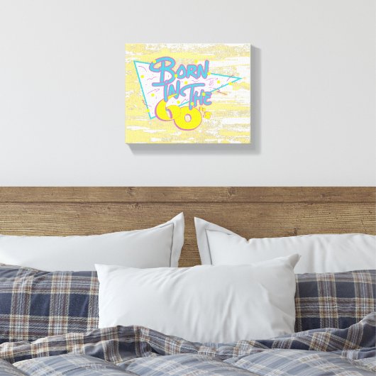 Geboren in de jaren '60, Fun Cool Ouderdomskunst Canvas Afdruk (Insitu (Slaapkamer))
