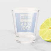 Geboren in de jaren '70 verjaardagscadeaus mannen  shot glas (Achterkant)