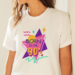 "Geboren in de jaren 90" Retro Kleurrijke Vintage T-shirt