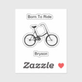 Geboren in de persoonlijke fiets van Ride Sticker (Vel)
