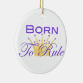 Geboren in de regel met kutkroon keramisch ornament (Rechts)