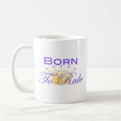 Geboren in de regel met kutkroon koffiemok (Links)