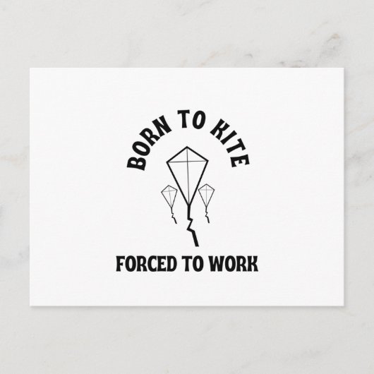 Geboren in de stad gedwongen te werken briefkaart (Voorkant)