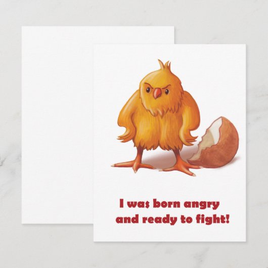 Geboren in de strijd notitiekaartje (Voorkant / Achterkant)