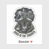 Geboren in de Thunder Wolf Engine Sticker (Vel)