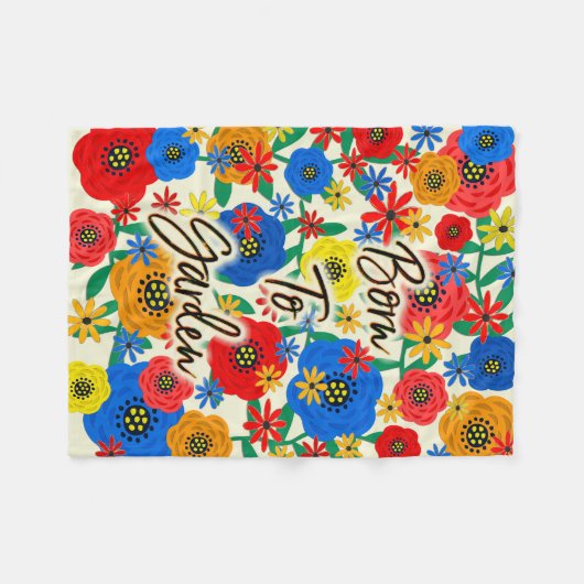 Geboren in de tuin fleece deken (Voorkant (Horizontaal))