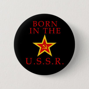 Geboren in de USSR-toets Ronde Button 5,7 Cm