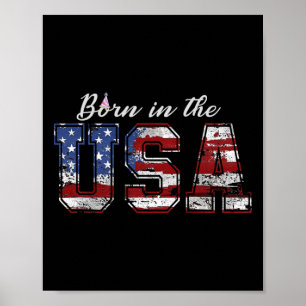 Geboren in de Verenigde Staten Shirt Amerikaanse v Poster