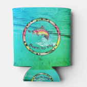 Geboren in de Vliegende regenboogforel Blikjeskoeler (Achterkant)