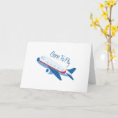 Geboren in de vlucht kaart (Gele Bloem)