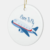 Geboren in de vlucht keramisch ornament (Links)