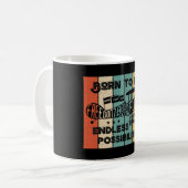 Geboren in de vlucht koffiemok (Voorkant links)