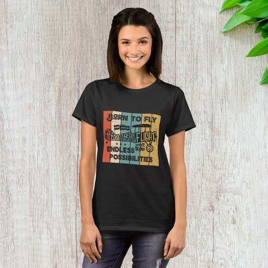 Geboren in de vlucht t-shirt