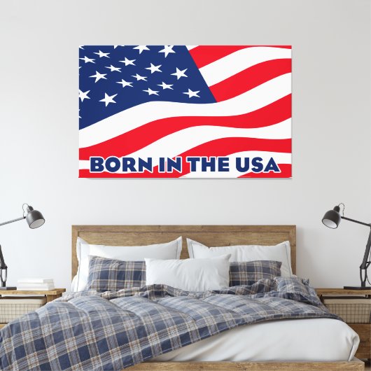 Geboren in de VS Canvas Afdruk (Insitu (Slaapkamer))