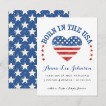 Geboren in de VS Geboorteaankondiging