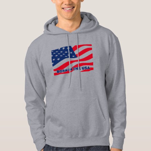 Geboren in de VS Hoodie (Voorkant)