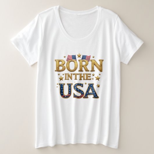 GEBOREN IN DE VS T-Shirt (Design voorkant)