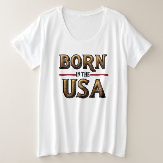GEBOREN IN DE VS T-Shirt (Design voorkant)