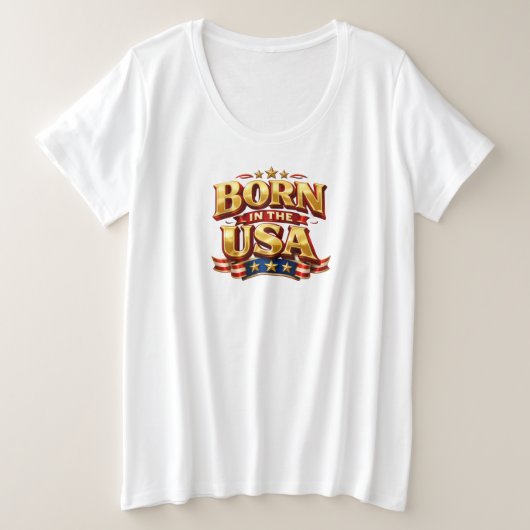 GEBOREN IN DE VS T-Shirt (Design voorkant)