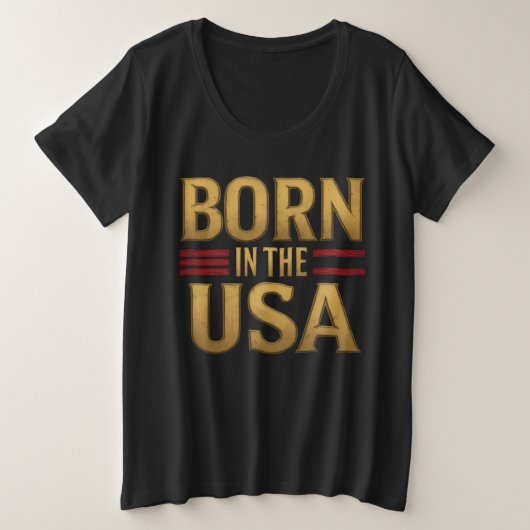 GEBOREN IN DE VS T-Shirt (Design voorkant)