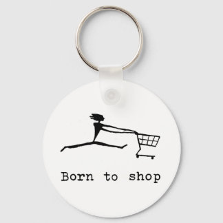 Geboren in de winkel sleutelhanger